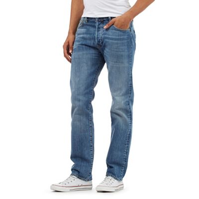 Big and tall light blue 501 straight leg jeans